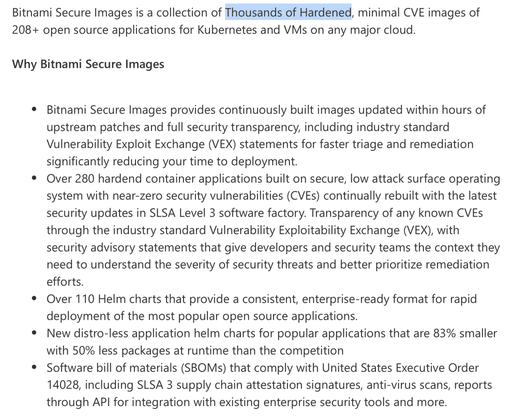 Fig. 2: Example of “Bitnami Secure Images” as listed on the Azure Marketplace
