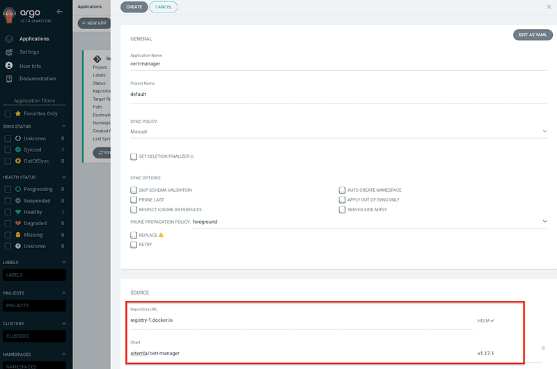 Fig. 10: Deploying Cert-Manager via Docker Private OCI Helm Repository