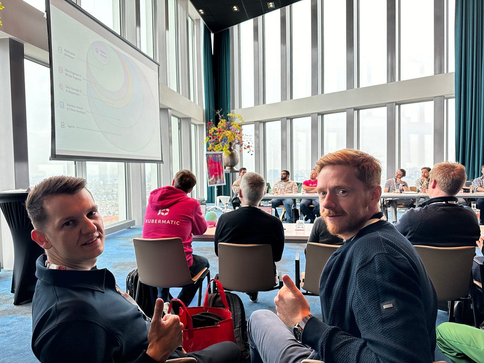Fig. 3: Platform Engineering Executive Roundtable where sovereignty dominated the discussion. Hosted by Luca Galante and Nigel Douglas.