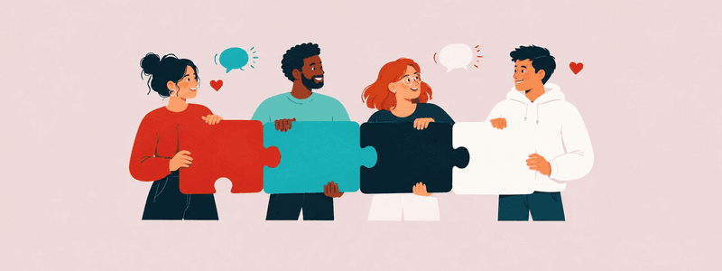 Tasks are solved as a team