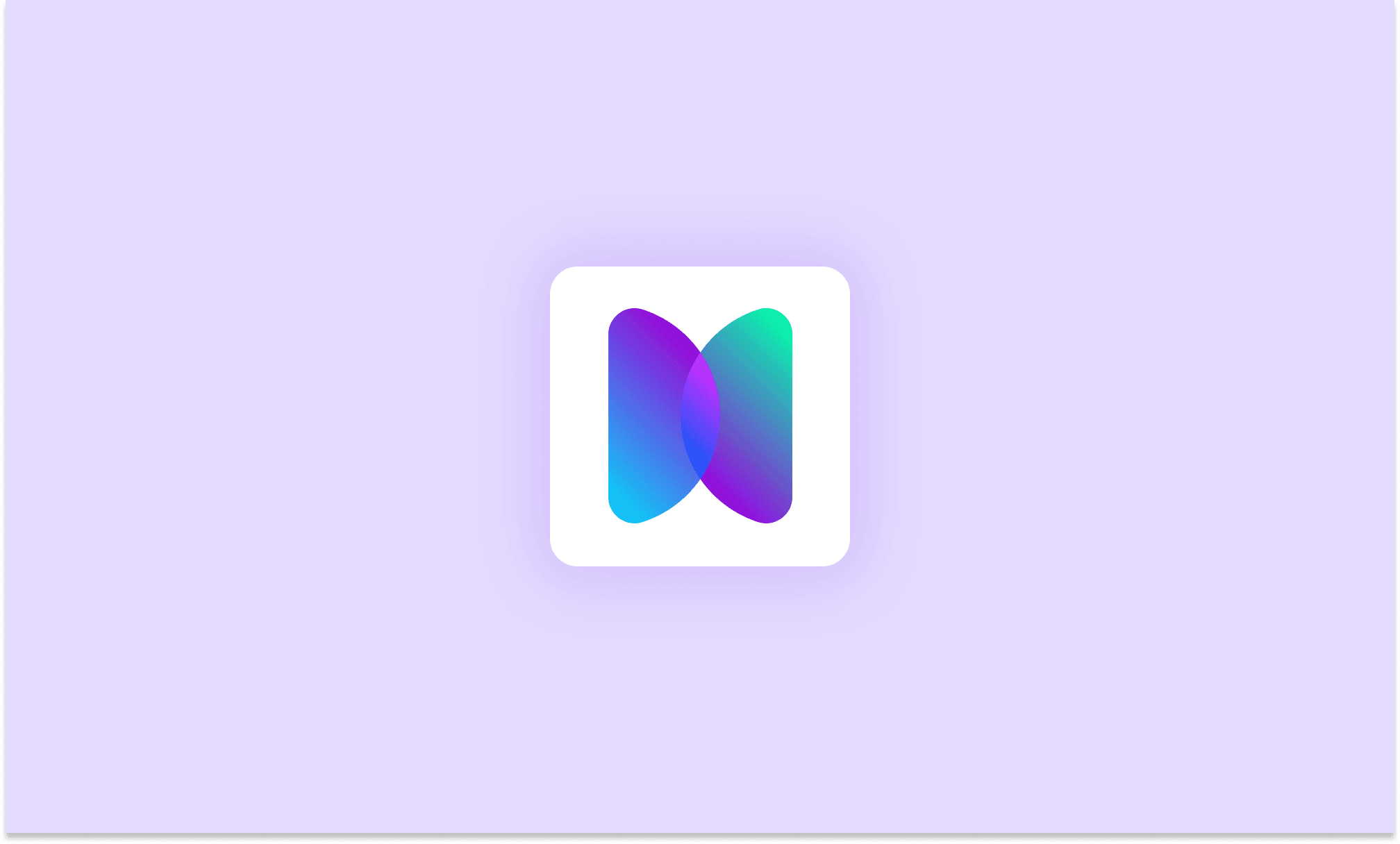 The Cendo logo: two overlapping teardrop shapes with vibrant gradient colors — one fading from purple to cyan, the other from magenta to mint — set inside a white rounded square on a lavender background.